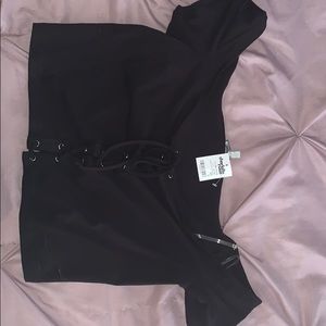 Off the shoulder crop top